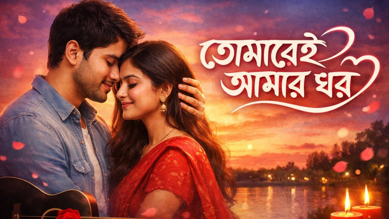 তোমাতেই আমার ঘর | হৃদয় ছুঁয়ে যাওয়া রোমান্টিক প্রেমের গান | Bangla Love Song