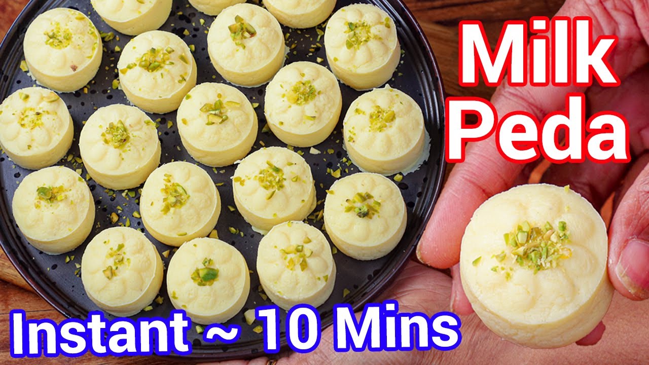 Instant Milk Peda in Just 10 Mins - Creamy & Easy | No Khoya, No Fuss Instant Doodh Peda in Minutes