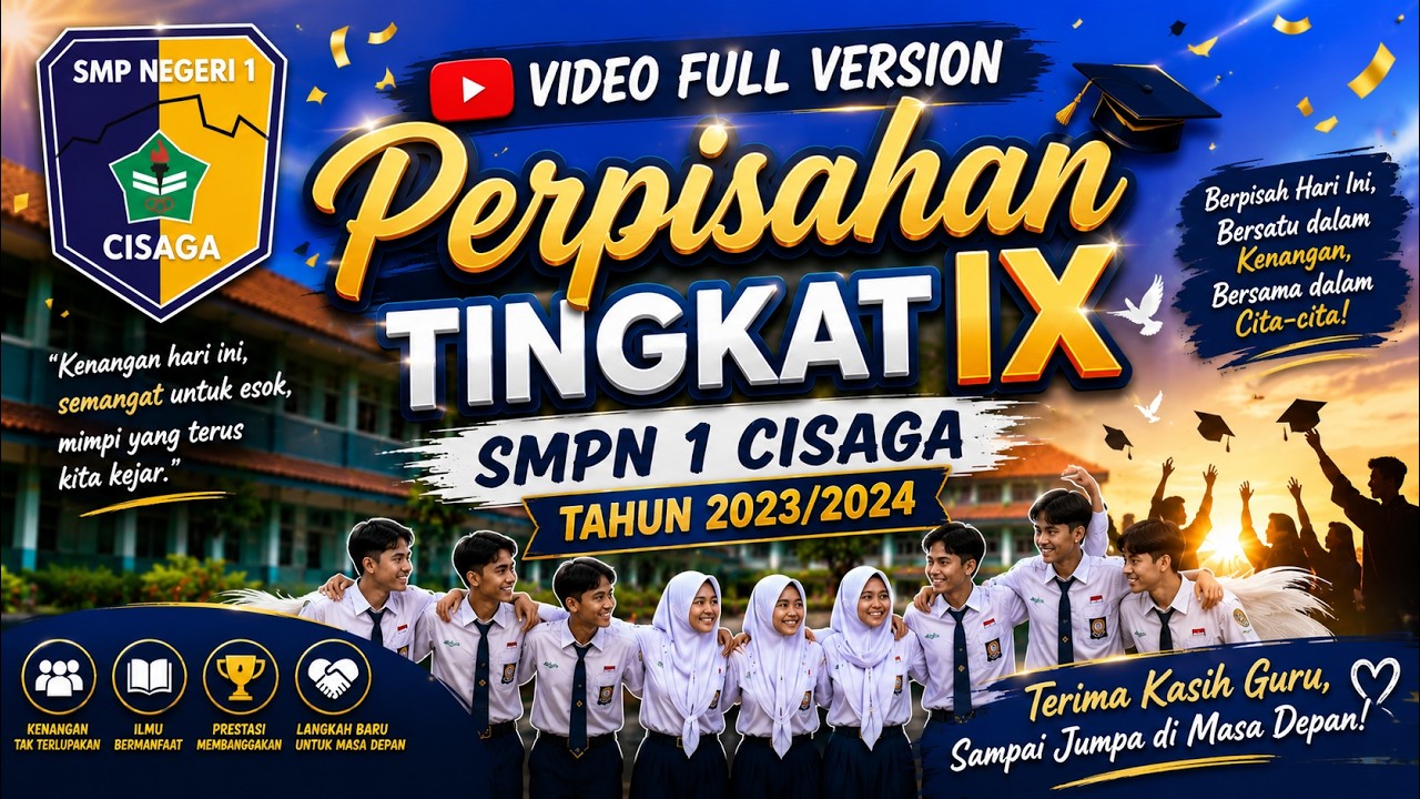 Video Full Version Perpisahan Tingkat IX SMPN 1 Cisaga Tahun 2023/2024
