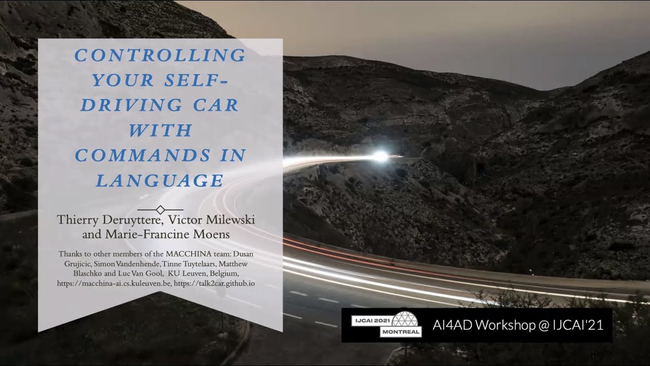 Controlling Your Self-Driving Car with Commands in Language
