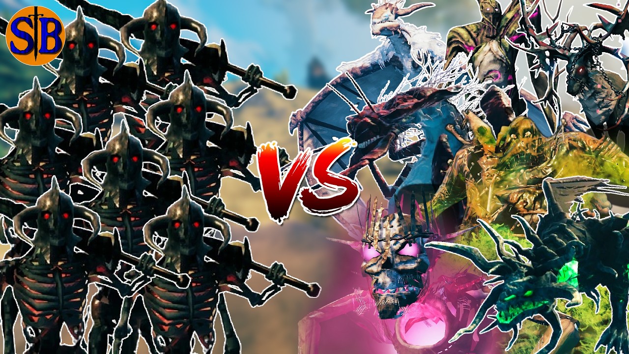 50 Charred Warrior vs Every Bosses | Valheim Mob Battle