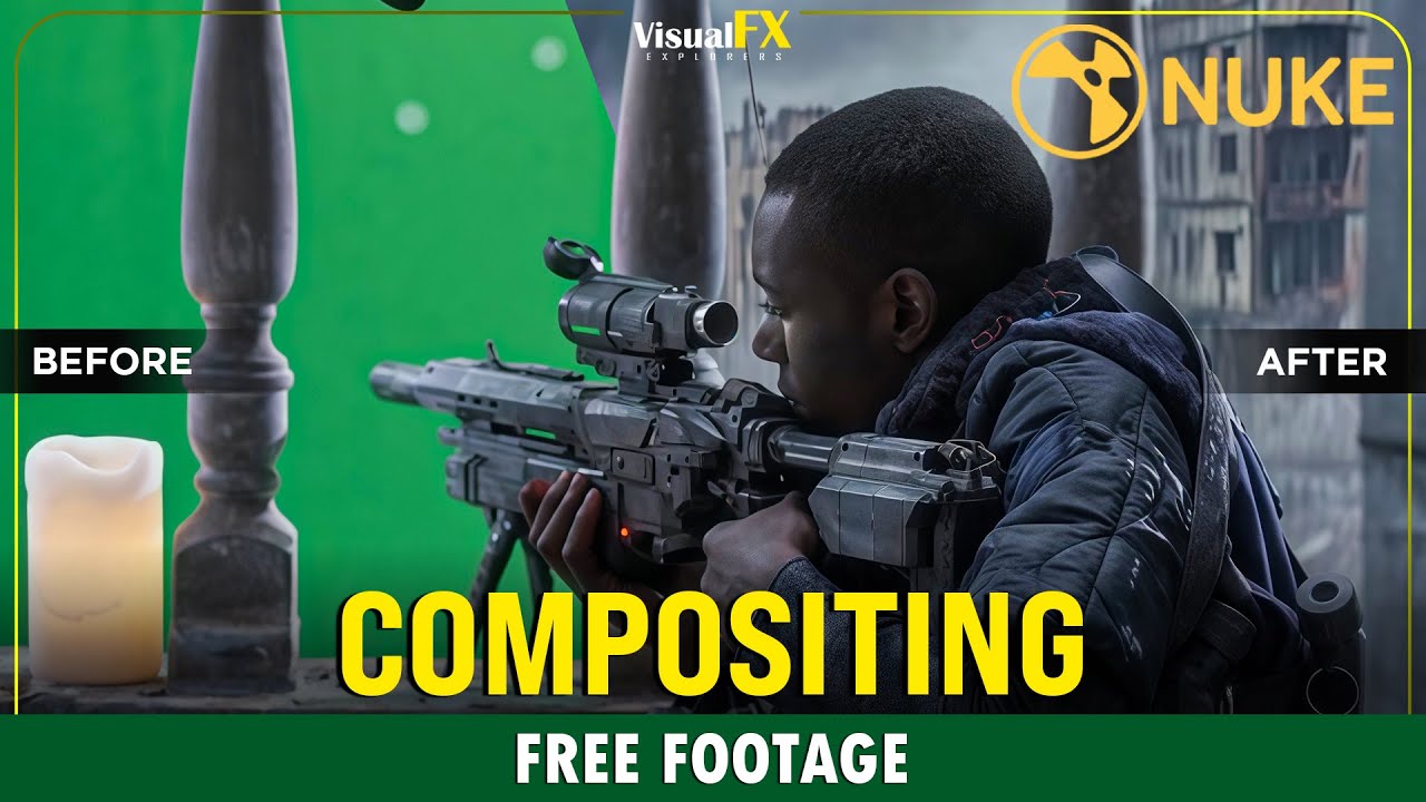 Green Screen Keying for Beginners | War Scene Compositing in Nuke (Speed Comp)