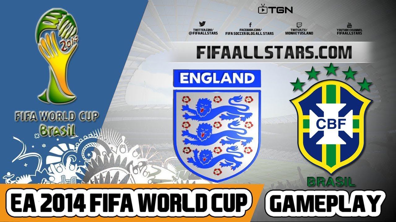 EA 2014 FIFA World Cup Gameplay Brasil Vs England - FIFAALLSTARS.COM