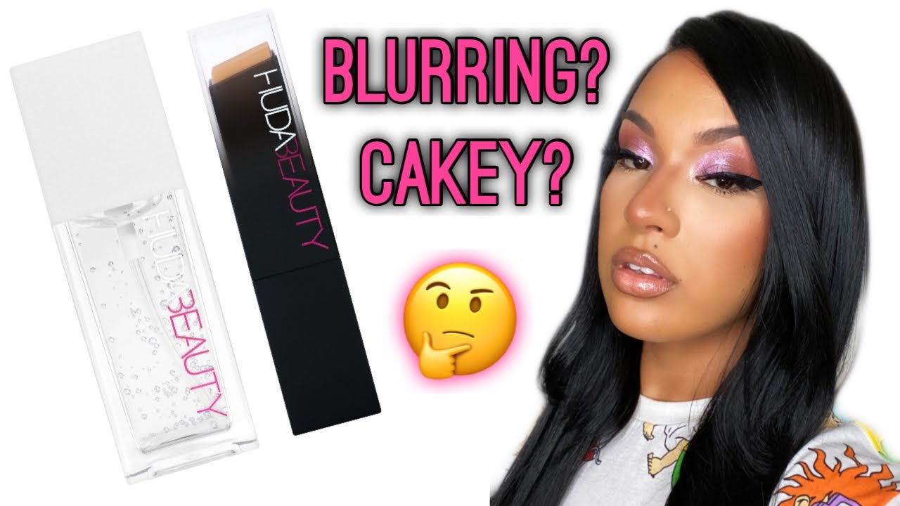 HUDA BEAUTY FAUX FILTER STICK FOUNDATION + WATER JELLY PRIMER | FIRST IMPRESSIONS + WEAR TEST