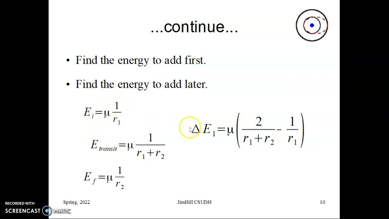 Moving between Circular Orbits