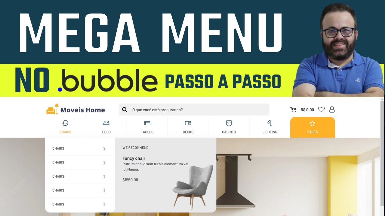 Tutorial Bubble  - Como fazer MEGA MENU - RESPONSIVO - UI Design - No -Code
