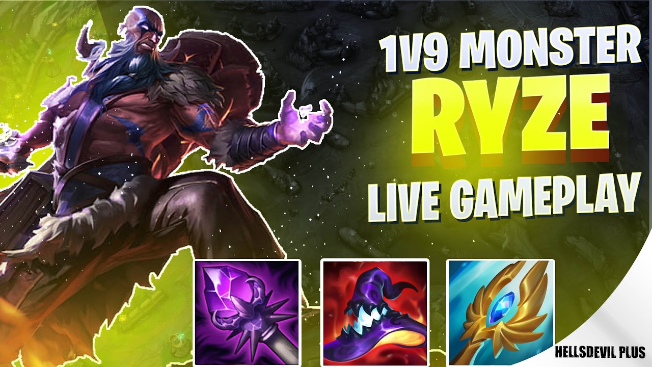 1 против 9 монстров Райза (Обязательно к просмотру) - Геймплей Wild Rift HellsDevil Plus