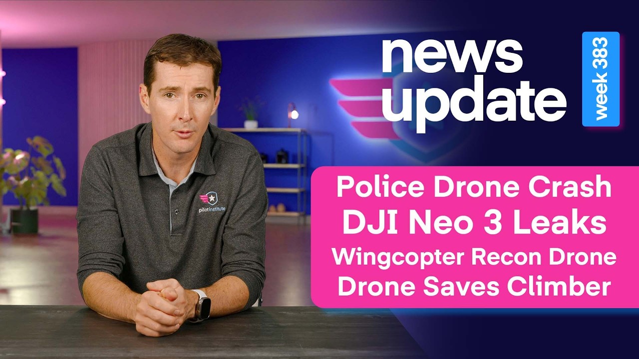 Новости дронов: крушение полицейского БПЛА, утечки DJI Neo 3, разведывательный дрон Wingcopter, с...