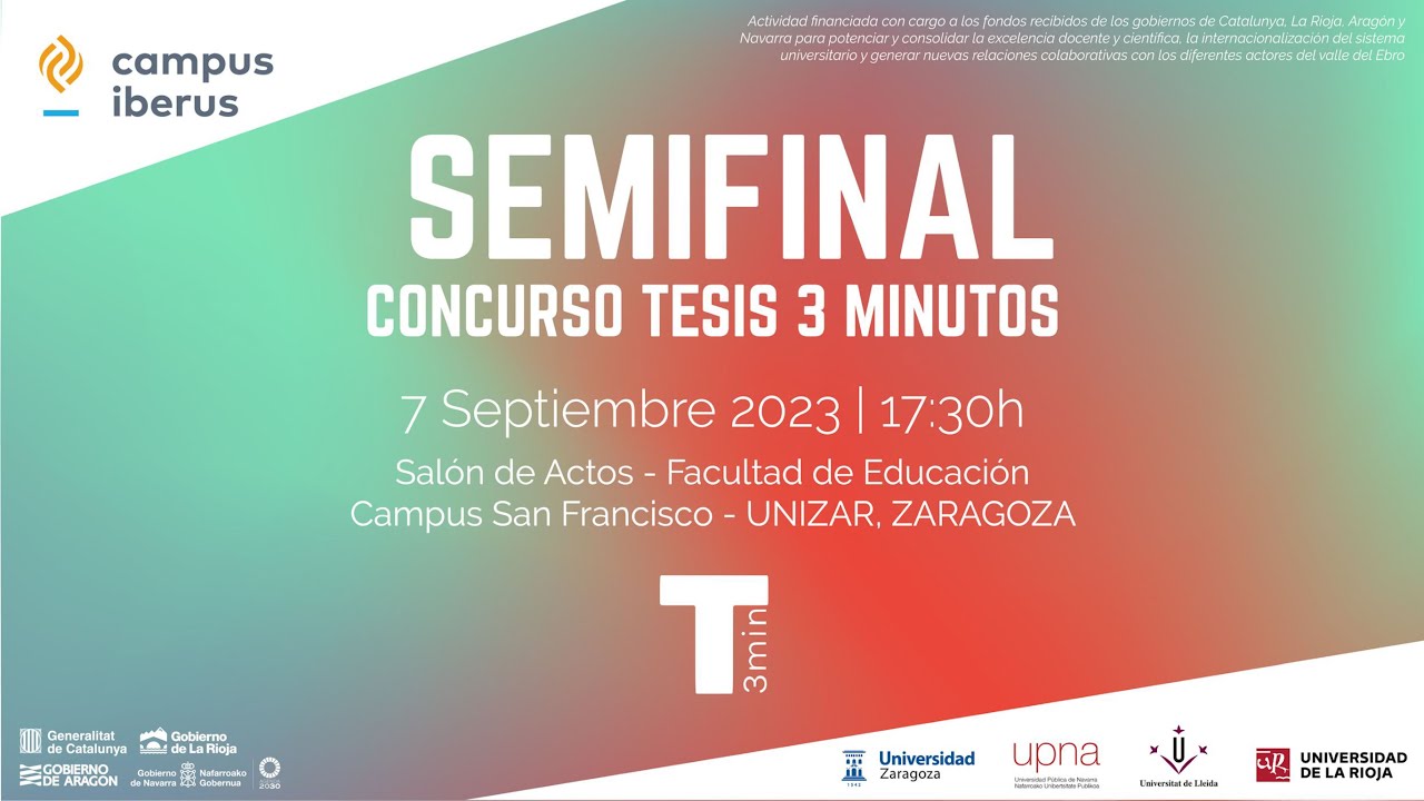 Semifinal concurso Tesis en 3 minutos. Campus Iberus.