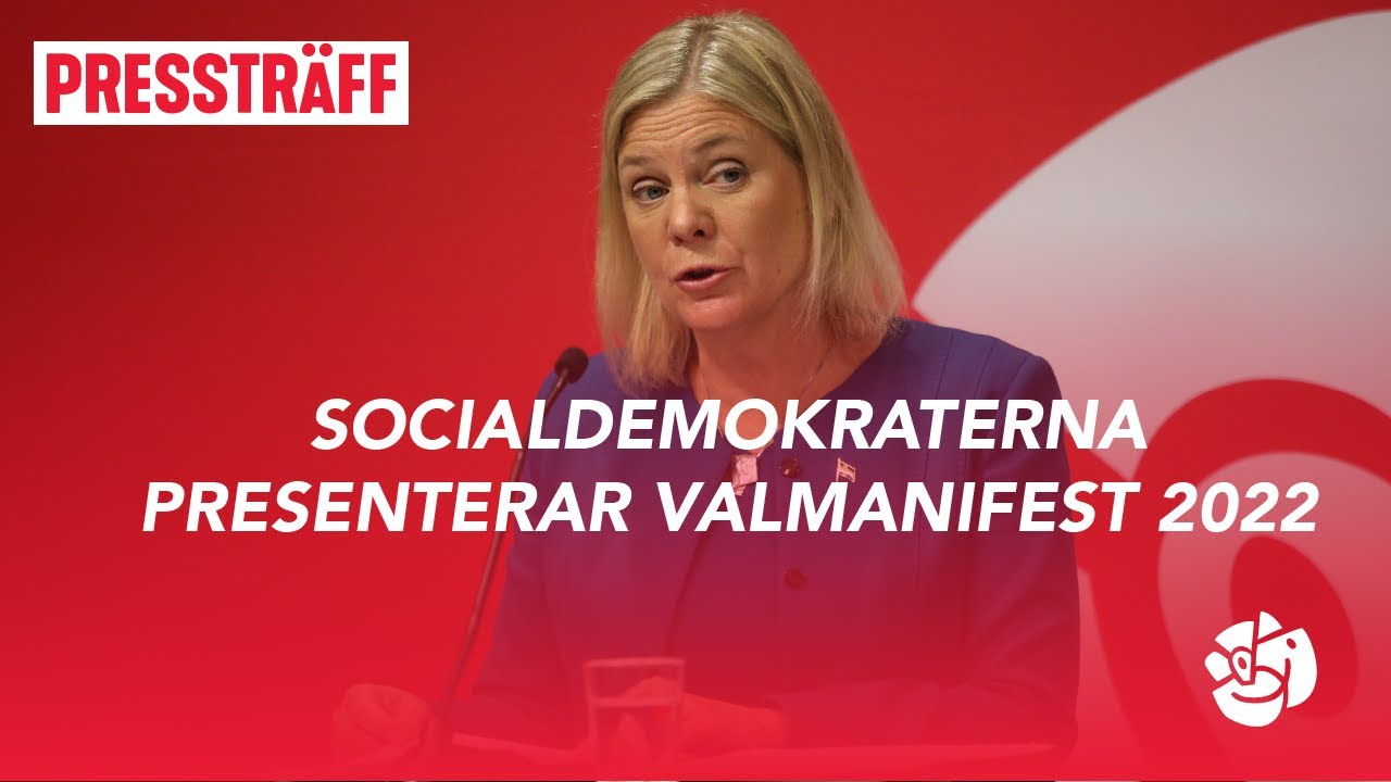 LIVE: Socialdemokraterna presenterar valmanifest 2022