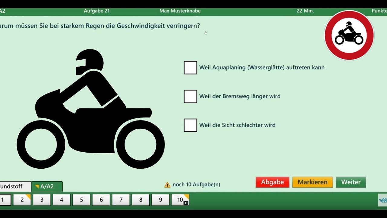 Klasse A Prüfung mit 0 Fehlern bestehen