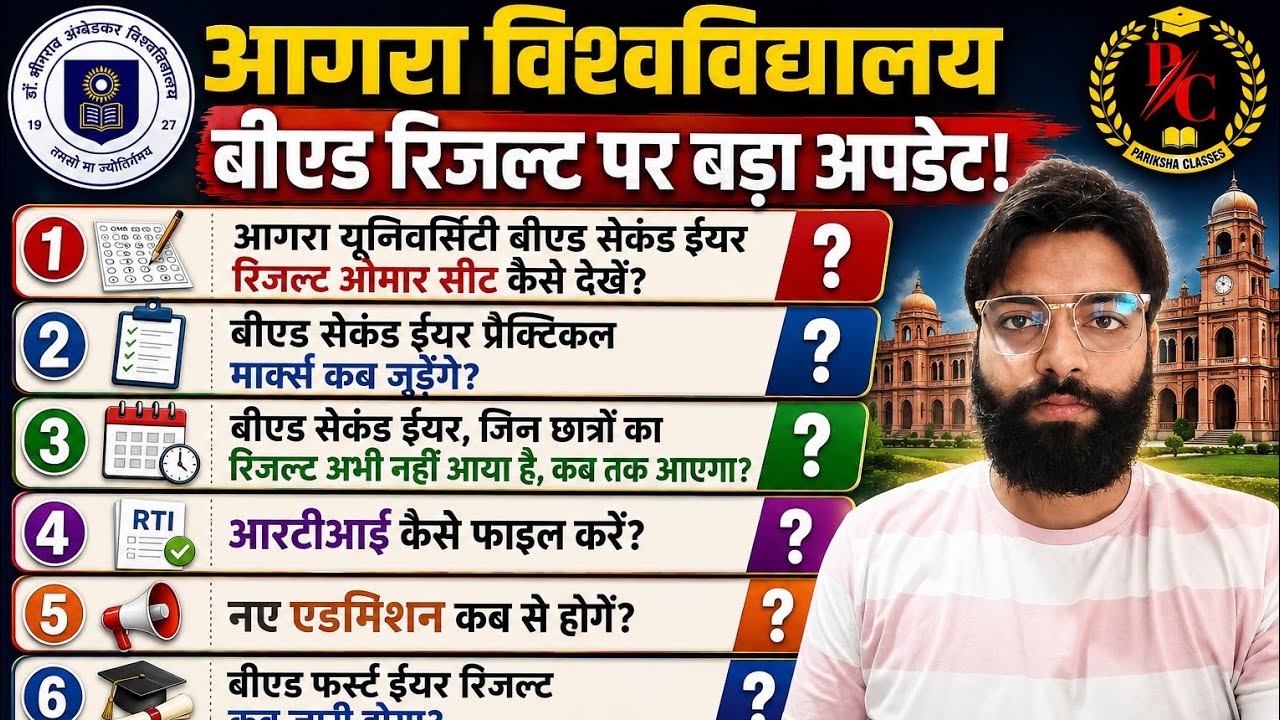 agra university latest news today || Dbrau latest news today | agra university bed 1st  result 2026 