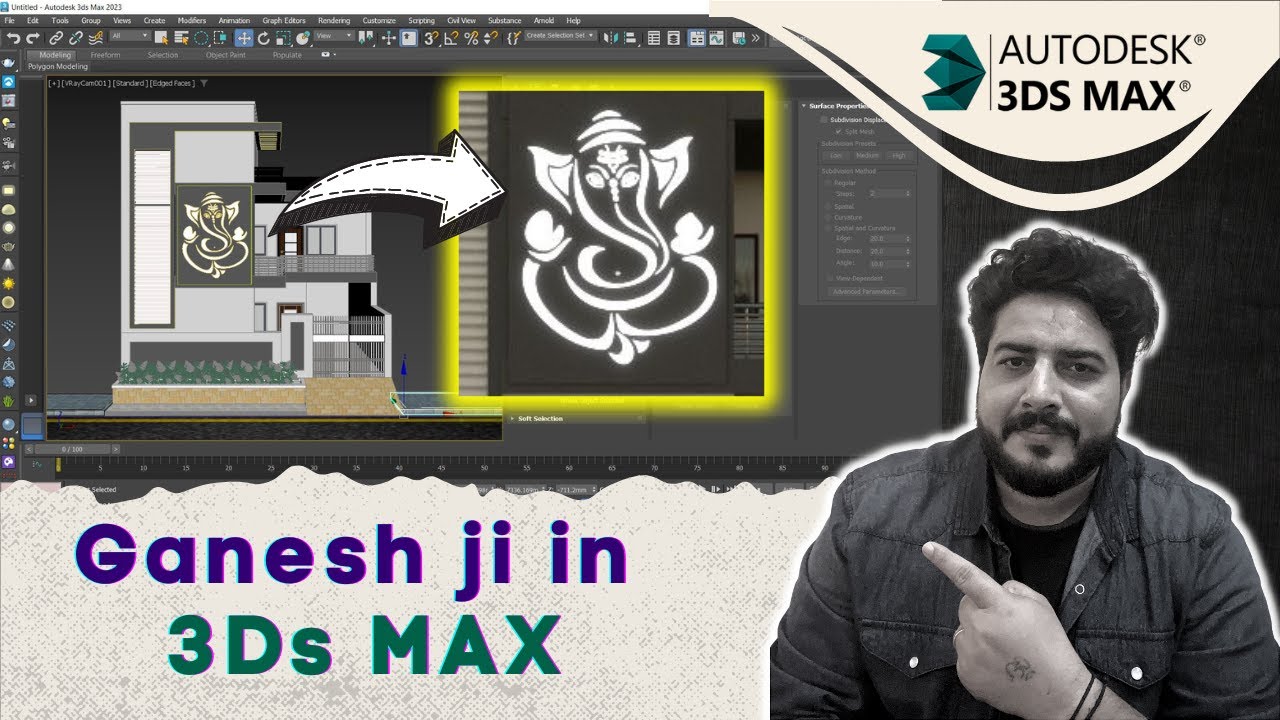Ganesh ji in 3ds Max @DeepakVerma_cad