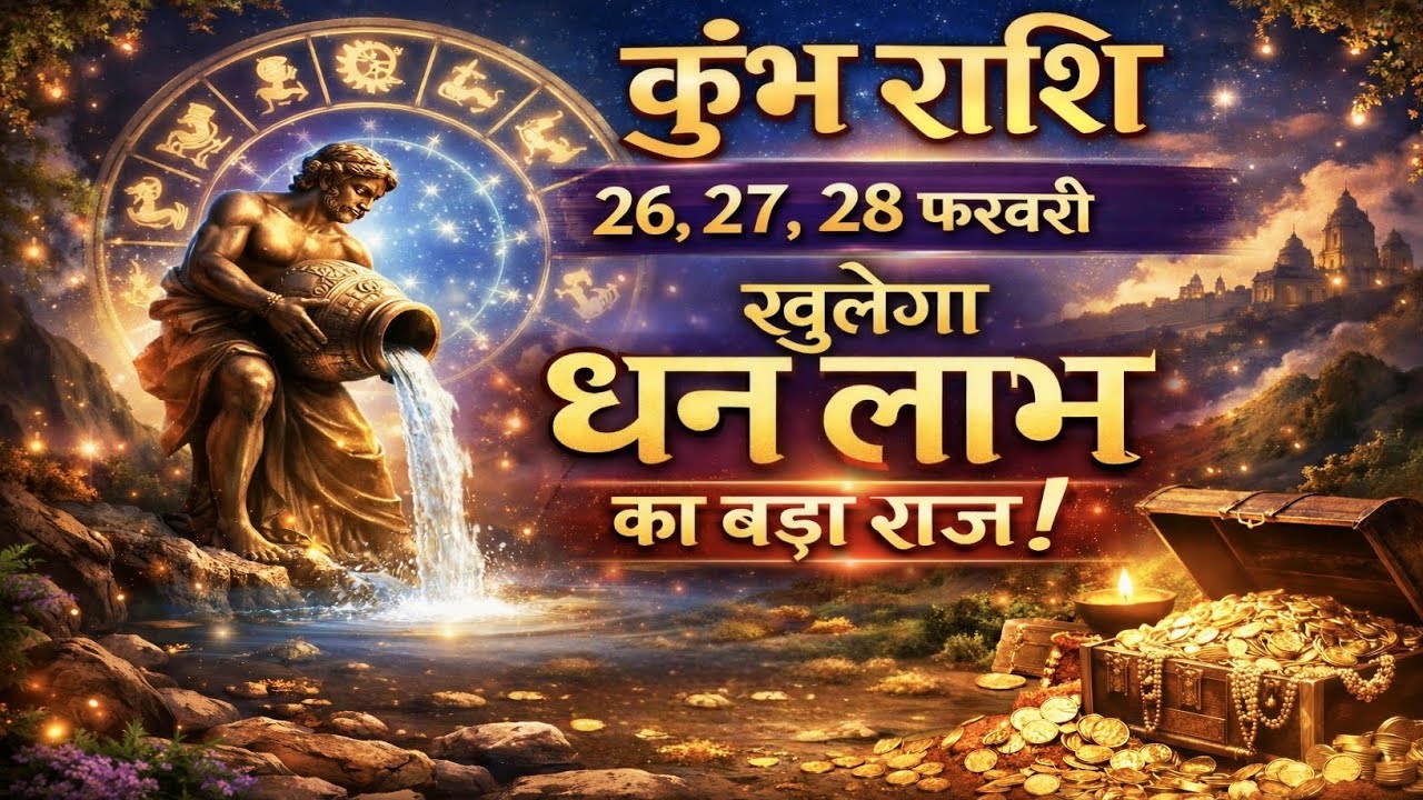 कुंभ राशि: 26, 27, 28 फरवरी खुलेगा धन लाभ का बड़ा राज़! 💰 | Kumbh Rashi 26-28 Feb 2026