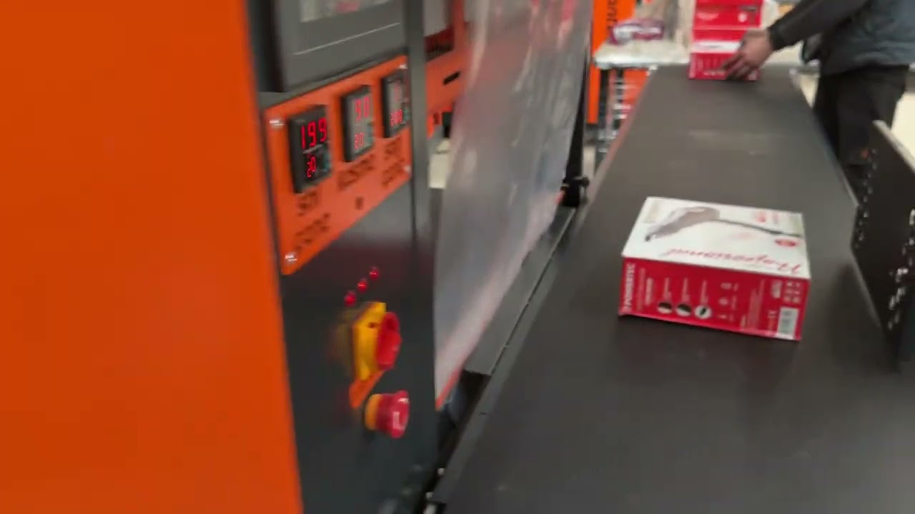 e-commerce automatic packaging machine and barcode ASLANTECH MACHINE LABORATORY SHRINK MACHINES