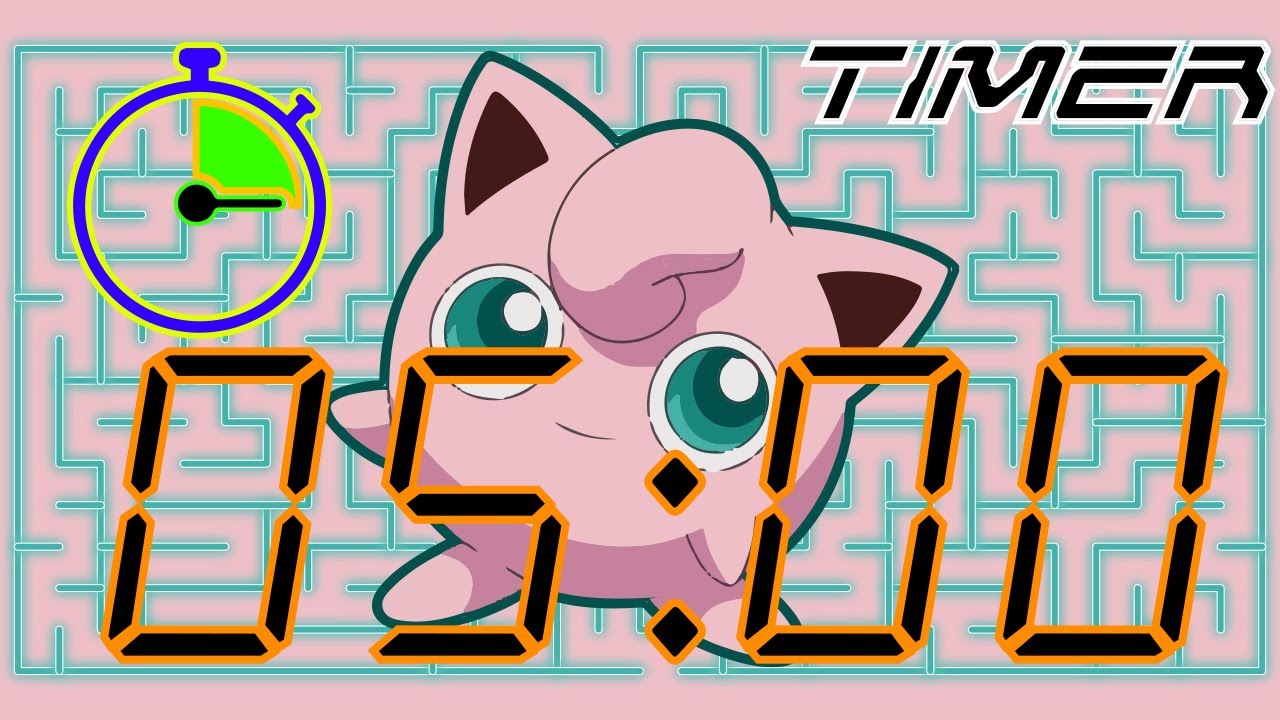 timer - maze escape - 5 minutes Countdown jigglypuff | POKEMON | satisfying video | プリン |