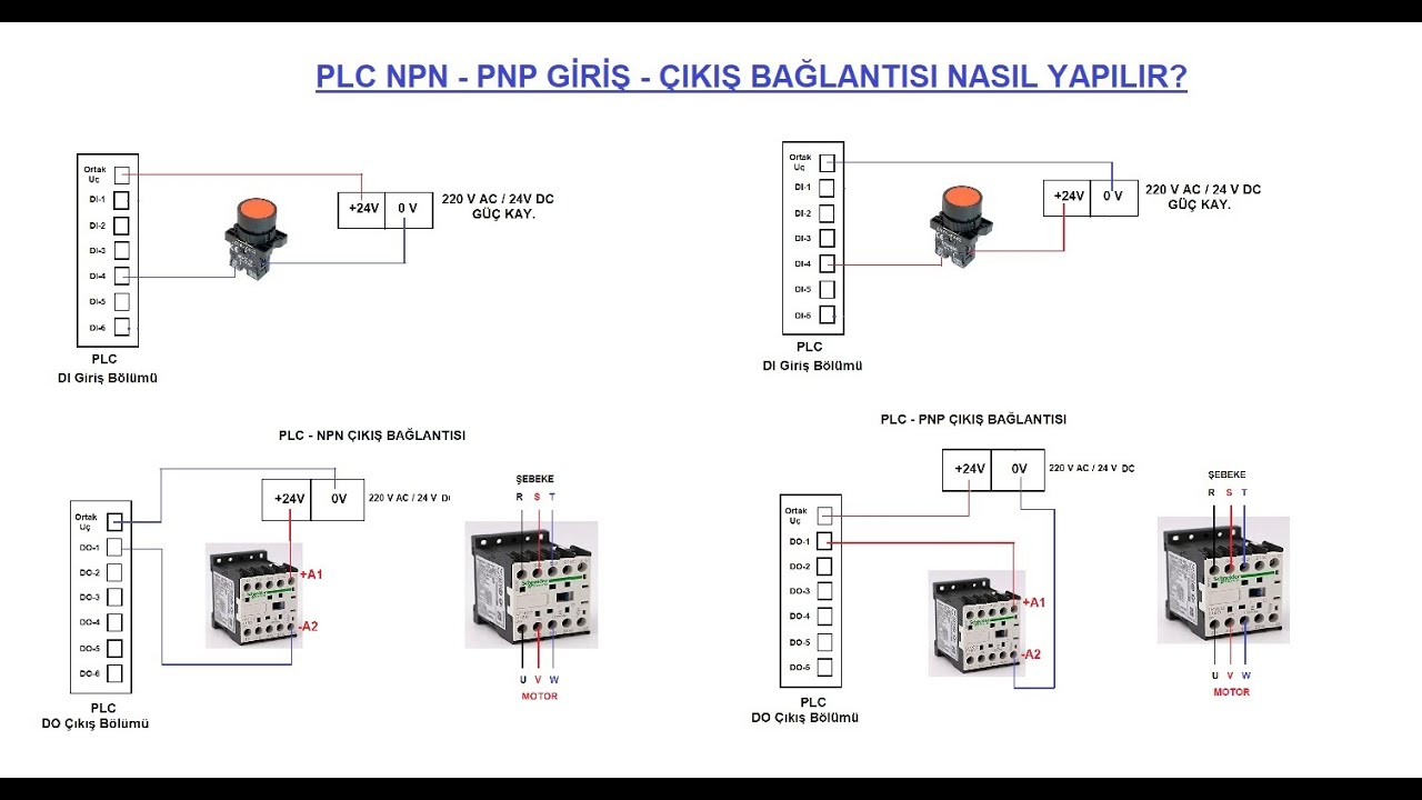 NPN - PNP Giriş Çıkış Bağlantısı #plc #otomasyon #elektrik  www.elektricotomasyon.com.tr