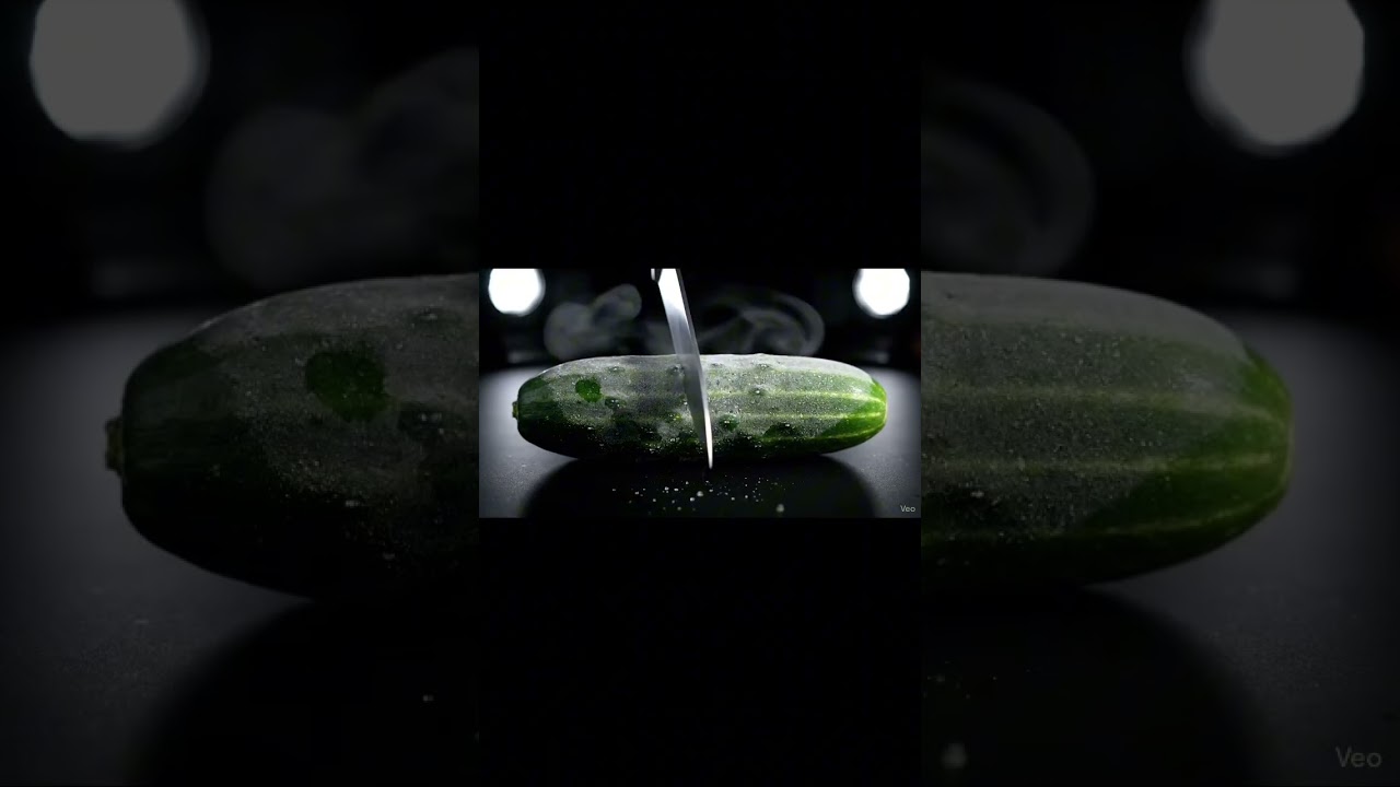 Frozen Cutting: Cucumber ASMR 🥒❄️ | Satisfying Icy Vegetable Slice Sounds&rdquo;
