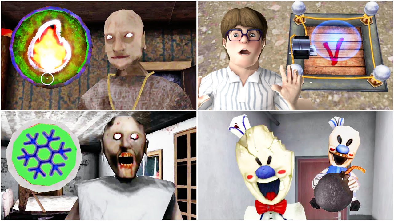 Grandpa Fire Trap vs Mike Voltage Trap vs Granny Freeze Trap vs Rod Bomb Trap