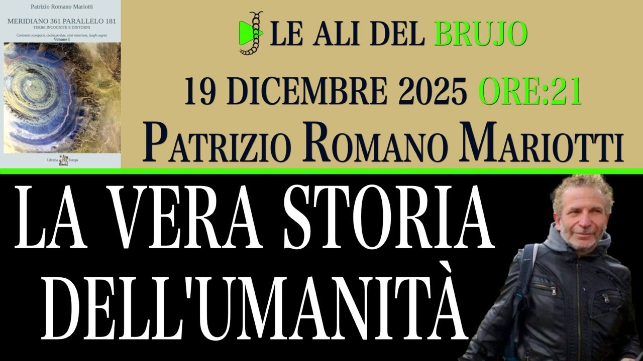 LA VERA STORIA DELL'UMANIT&Agrave;. Con Patrizio Romano Mariotti.