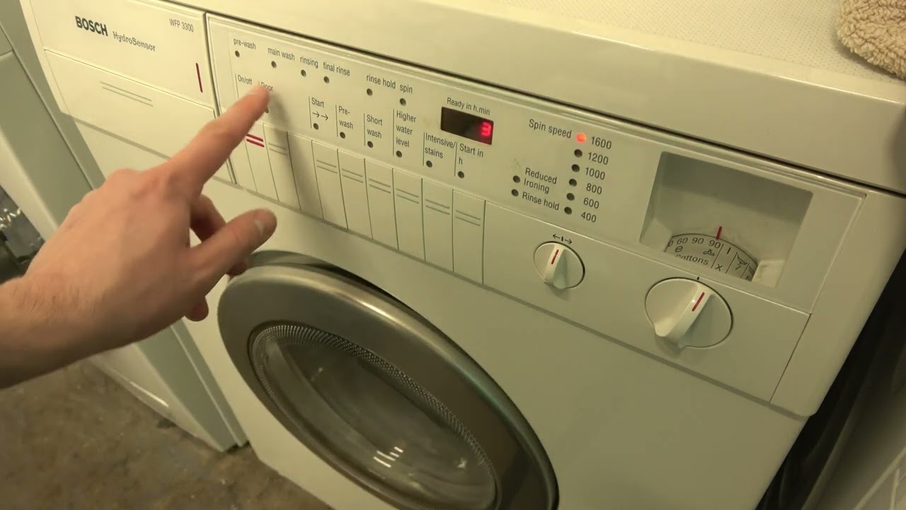 Review of the best Washing Machine Ever? Bosch Hydrosenseor WFP3300 1600 spin washing machine.