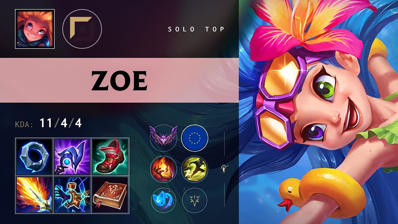 Zoe Top vs Yone - EUW Master Patch 26.14