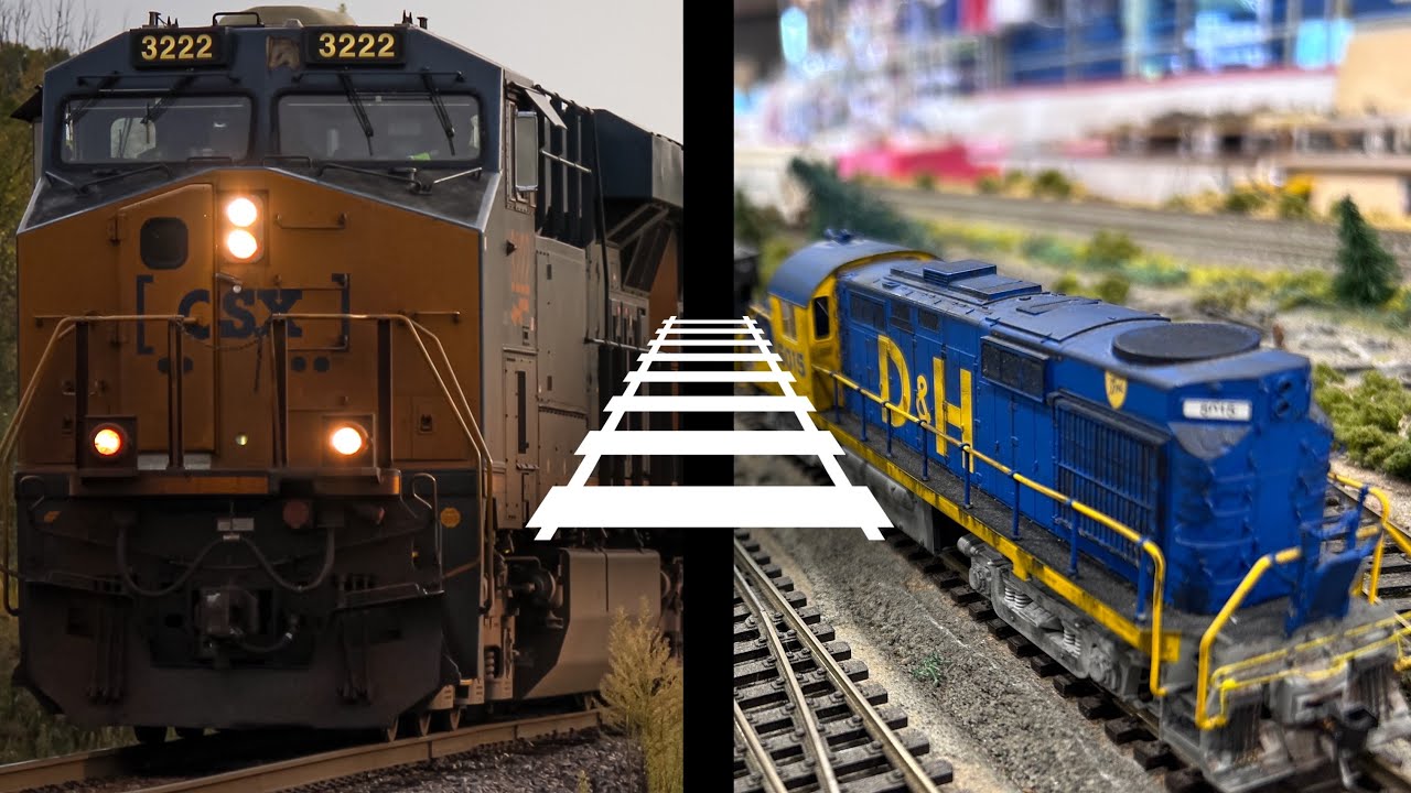 Big and Small trains in Massena New York!