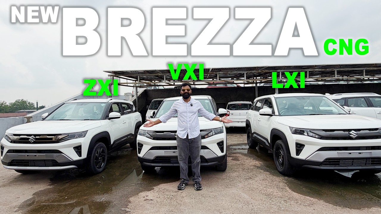 New Brezza 2026 CNG All Variants Comparison 🔥 | LXI vs VXI vs ZXI | Best Variant to Buy?