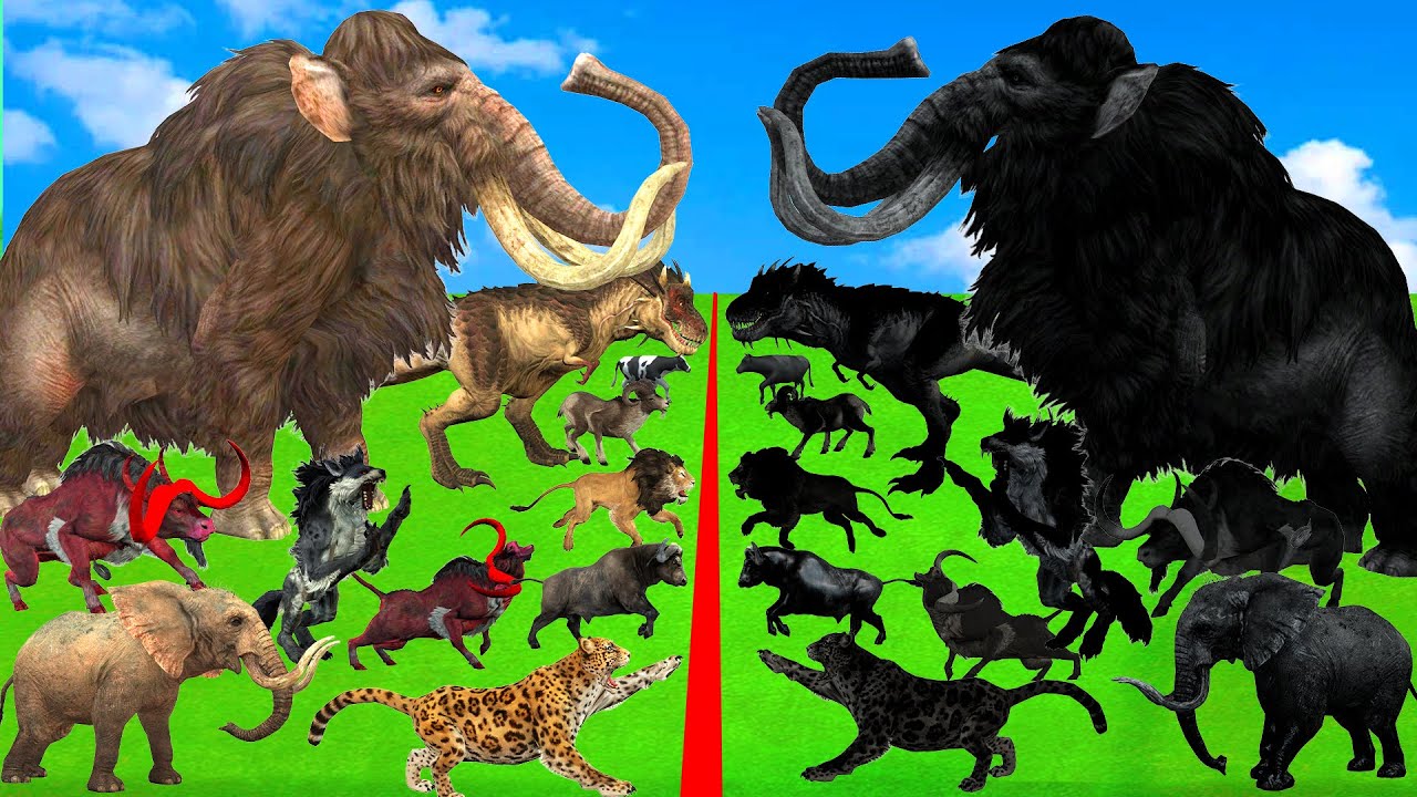Prehistoric Mammals VS Shadow Itself Mammals Size Animal Epic Battle Animal Revolt Battle Simulator