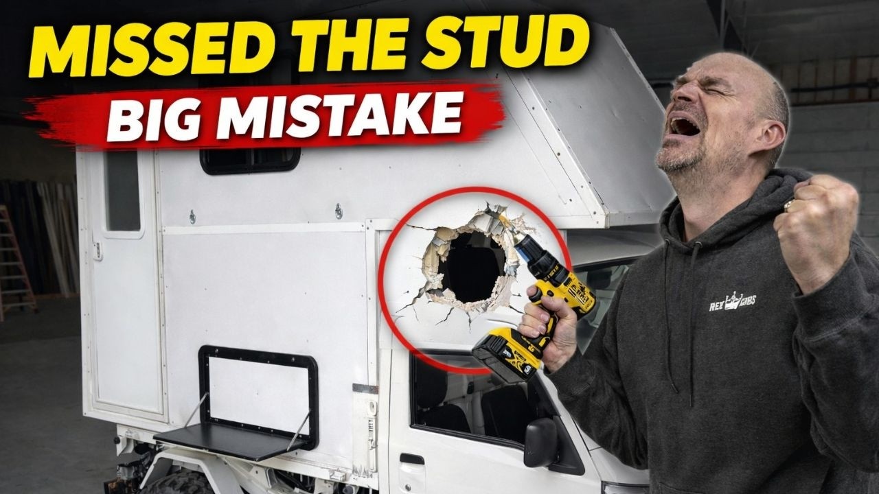 I Missed the Stud and Now There’s a Hole in My KEI Truck Camper! #keitruck #keitruckcamper #jdm