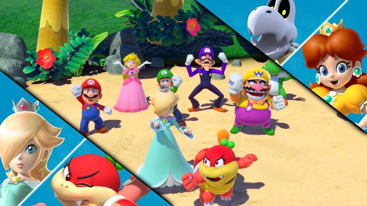 Super Mario Party | Minigames #9 Rosalina vs Pom Pom vs Dry Bones vs Daisy