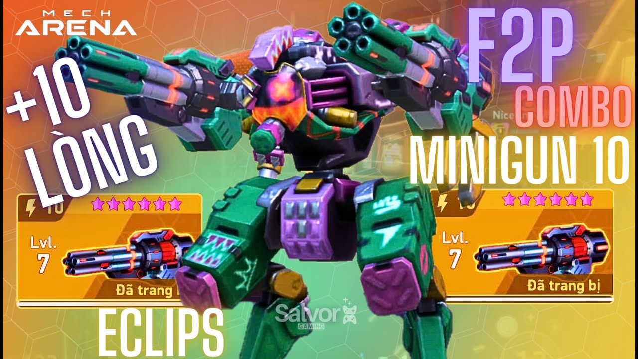 🌈Eclipse + Minigun 10 🔫They Never Saw Me Coming...TOP 1 Light Mech Build? | Mech Arena