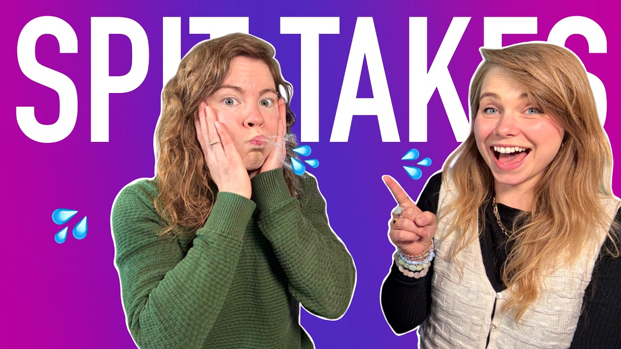 SPIT TAKE Challenge! Pt. 4 - *She Spit On The PC... AGAIN! - Hailee And Kendra