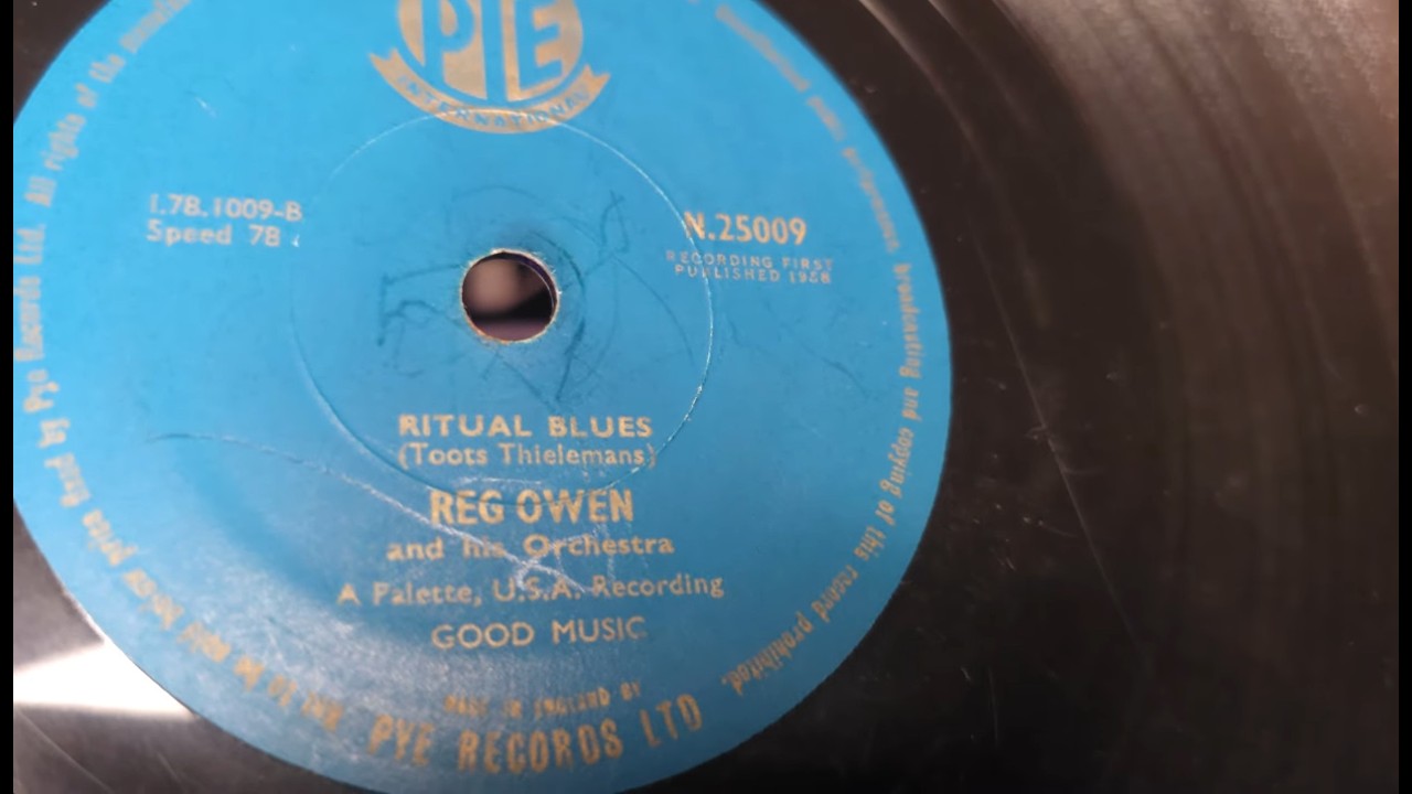 Ritual Blues ~ Reg Owen & His Orchestra ~ 1958 PYE 78rpm Vinyl Single ~ Toots Thielemans