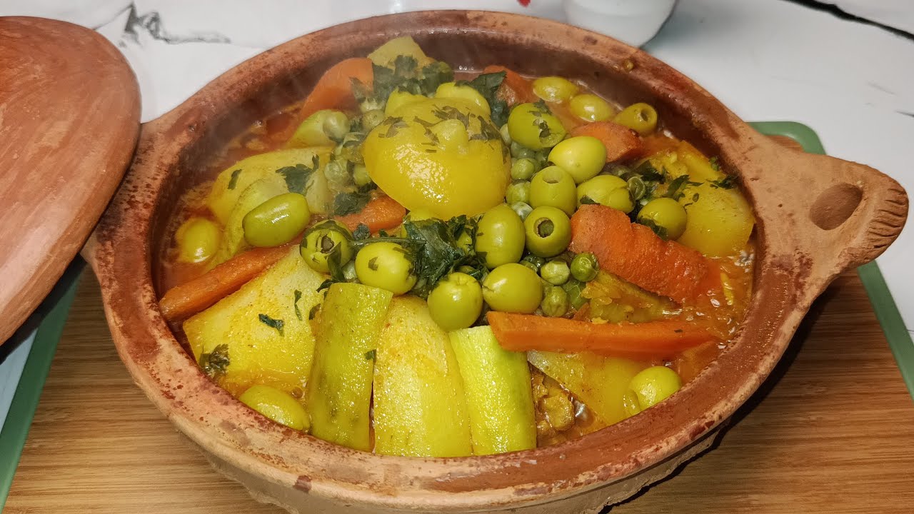 طاجين مغربي بالخضر خفيف و لذيذ بزااف 😍💞 