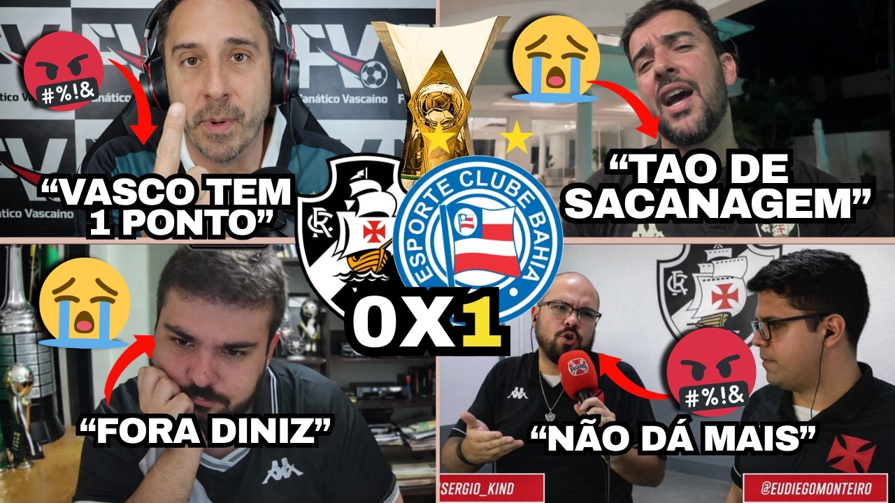 REAÇÕES VASCAINAS PERDENDO PARA O BAHIA - VASCO 0x1 BAHIA - BRASILEIRAO - REACT VAMOS RIR