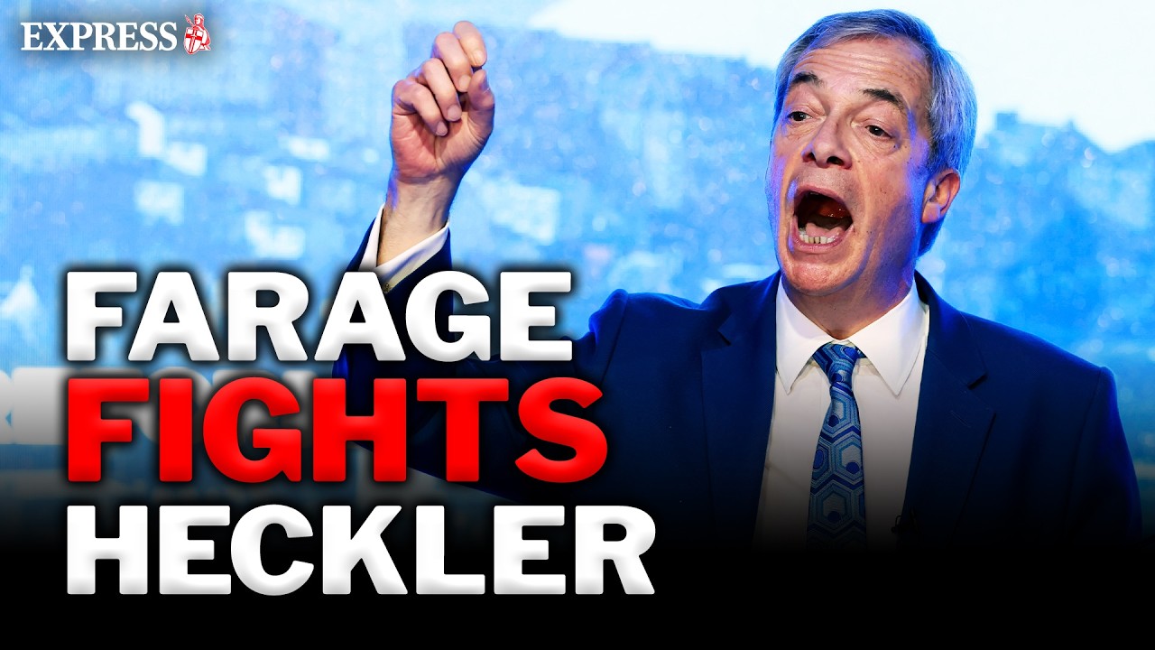 'GET A HAIRCUT!' - Nigel Farage BATTERS heckler during CHAOTIC launch of Reform's Scottish campaign