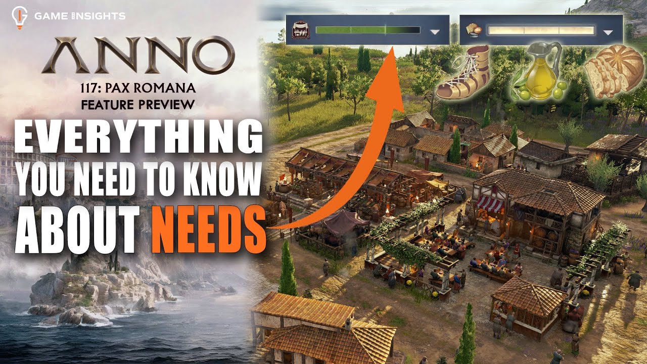Вот как работает система NEEDS в «Anno 117 Pax Romana» — руководство для начинающих