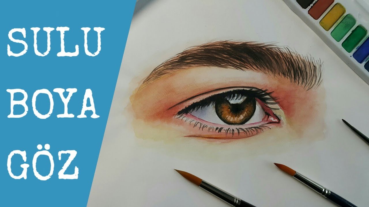 SULU BOYA DERS 9 / Göz Çizimi Nasıl Yapılır ?