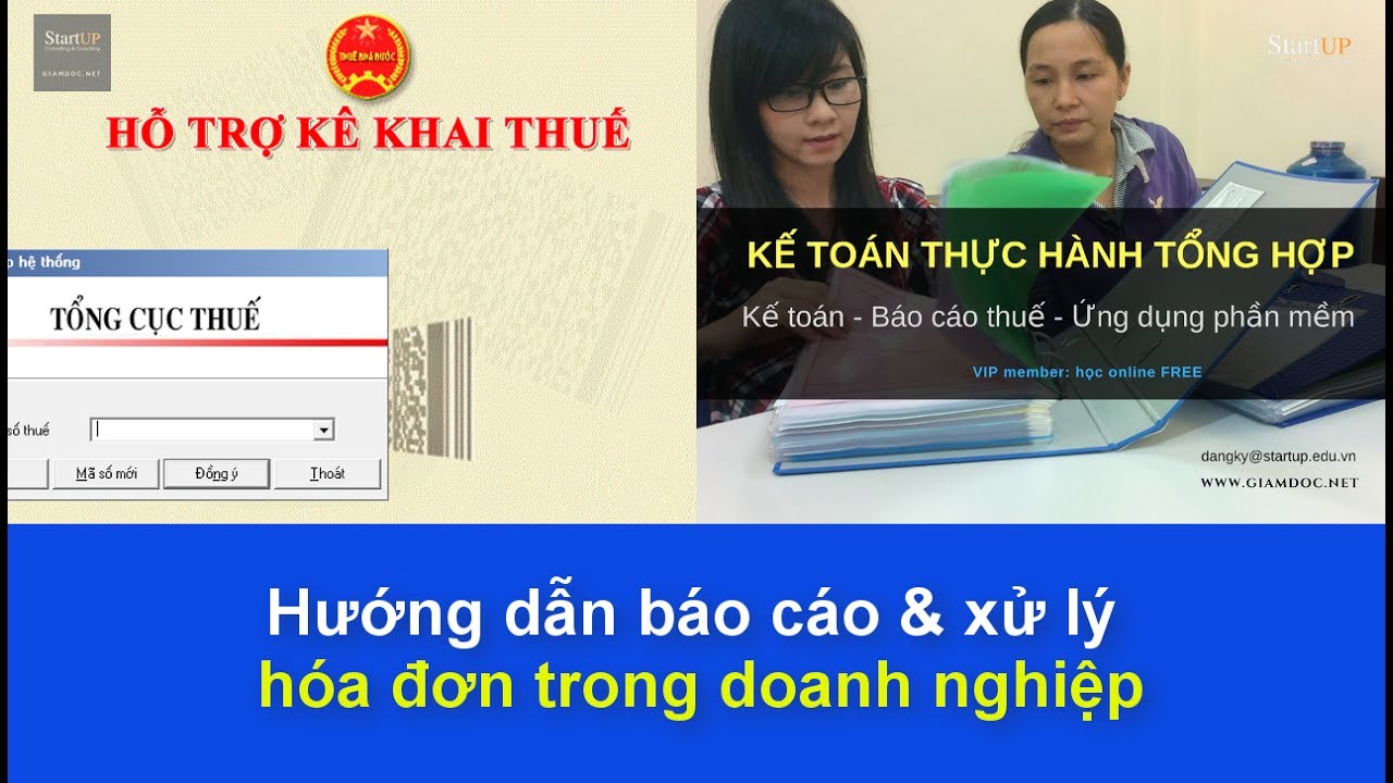 Hướng dẫn báo cáo hóa đơn trong DN | Kế toán thực hành & báo cáo thuế