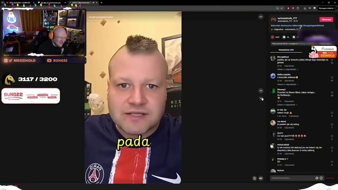 DZINOLD OGLĄDA TIKTOKI🤣🤣🤣