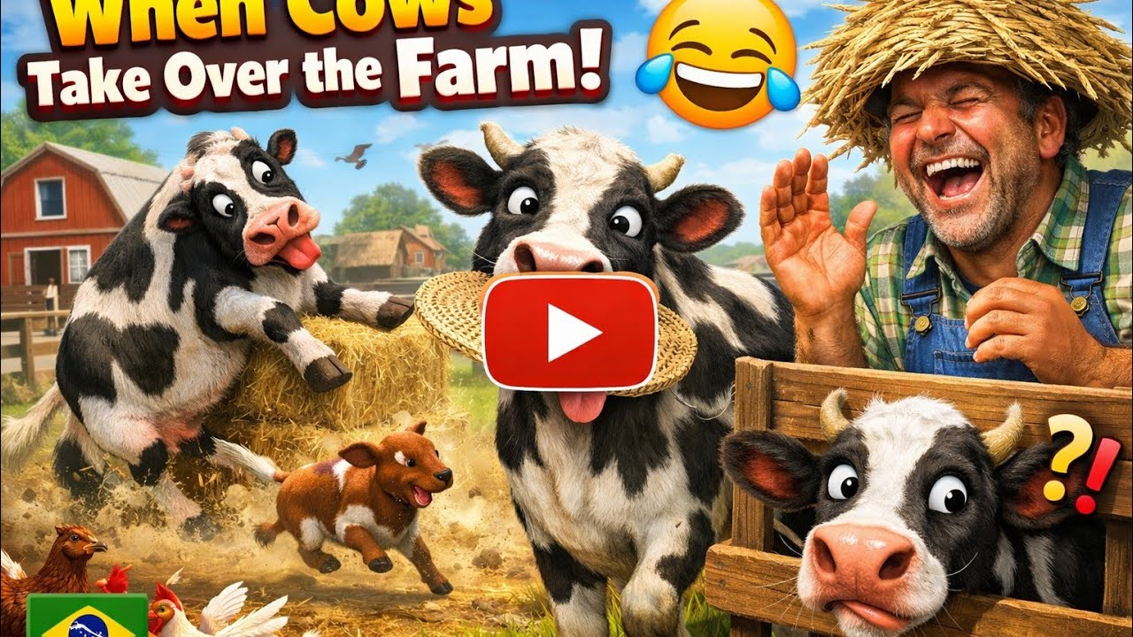 “Farmer vs Cows: The Funniest Farm Chaos Ever 🐄😂”