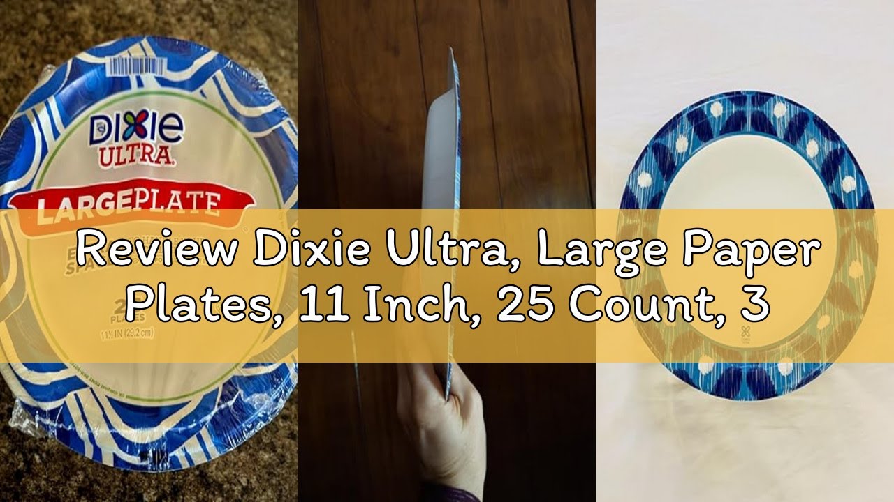 Review Dixie Ultra, Large Paper Plates, 11 Inch, 25 Count, 3X Stronger*, Heavy Duty, Microwave-Safe,