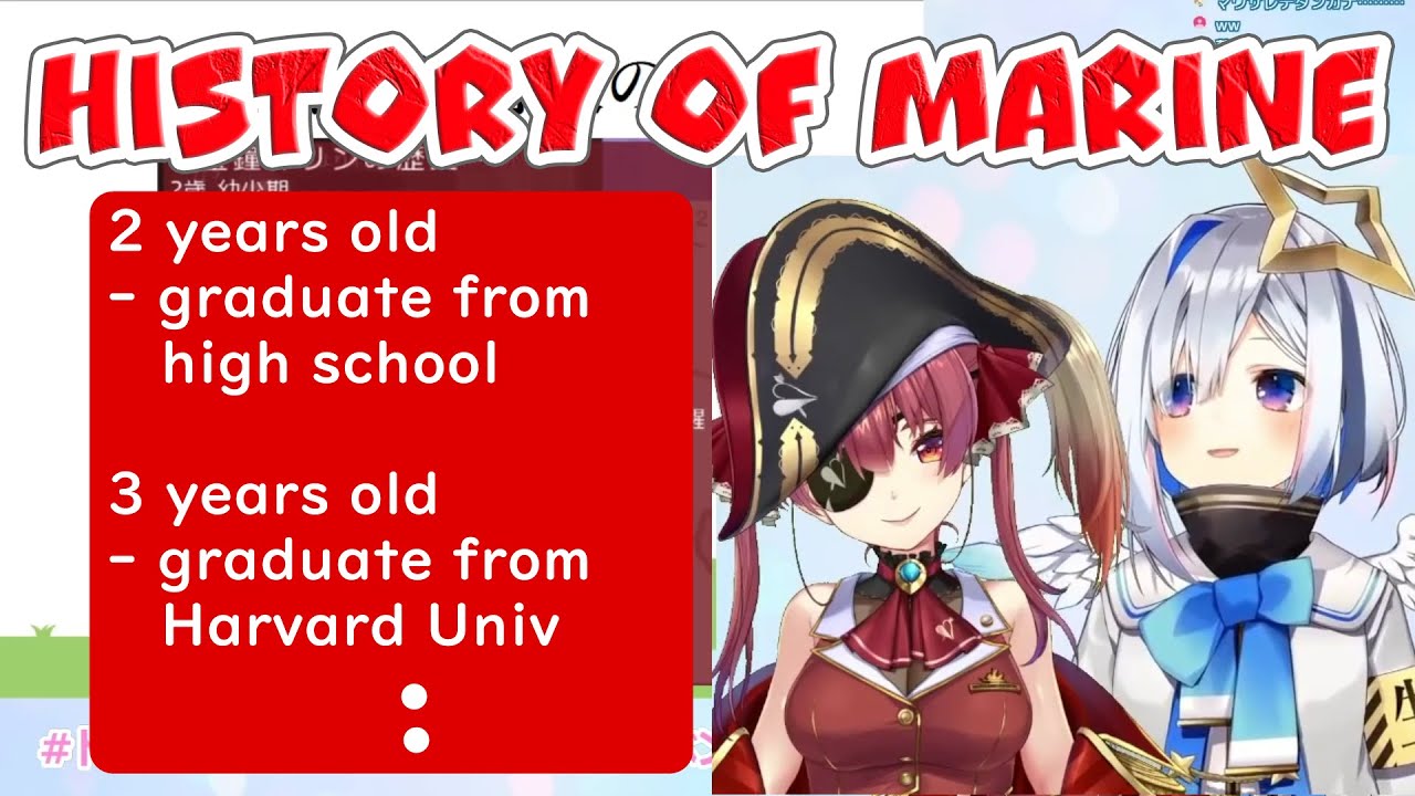 [Houshou Marine] History of marine [Amane Kanata, Vtuber translation, Hololive Eng Sub]
