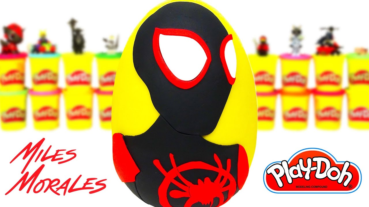 Huevo Sorpresa Gigante de Miles Morales en Español Latino de Plastilina Play Doh