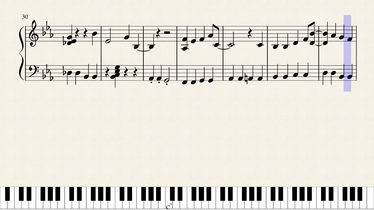 Another day of sun - La La Land cast (Free sheet music for piano) Easy~Medium