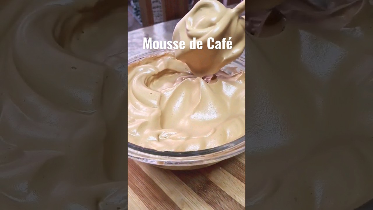 Mousse de caf&eacute; com 3 ingredientes em 3 minutos #shorts #trending