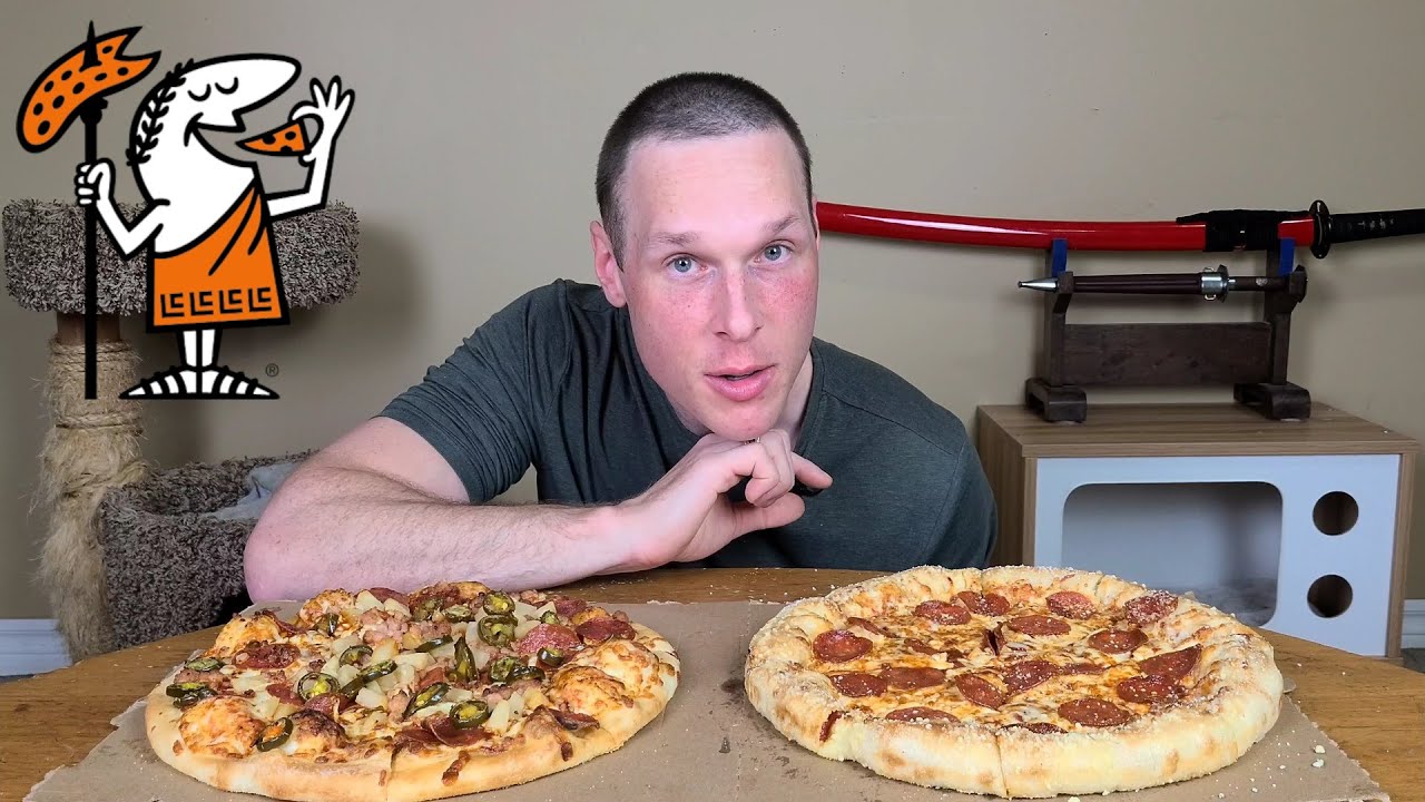 Little Caesar's | Sweet N Spicy BBQ Pizza + Pepperoni & Cheese Stuffed Crazy Crust Pizza Mukbang
