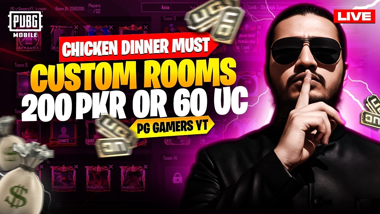 UC & Cash Chat Giveaway Custom Rooms - PUBG Mobile Live Stream Qtr💸