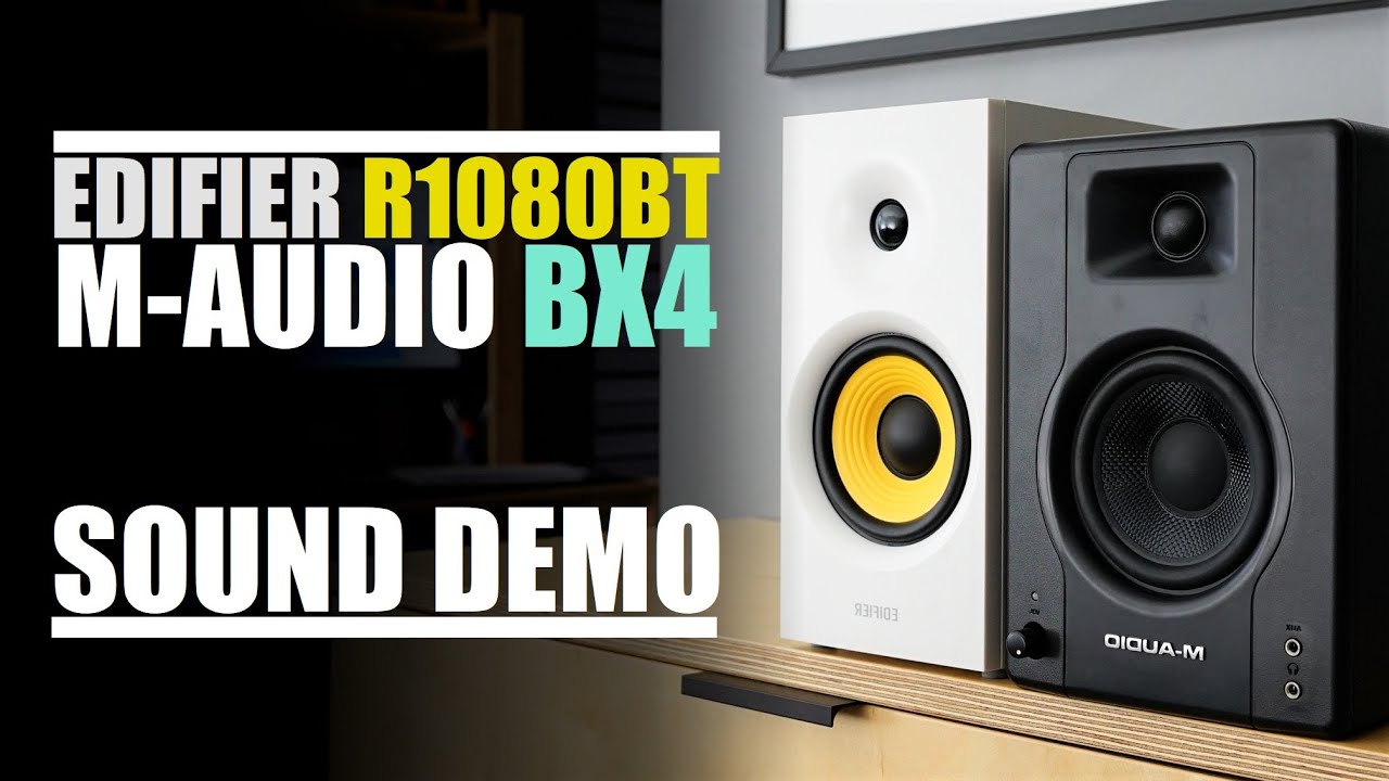 M-Audio BX4  vs  Edifier R1080BT  ||  Sound Comparison